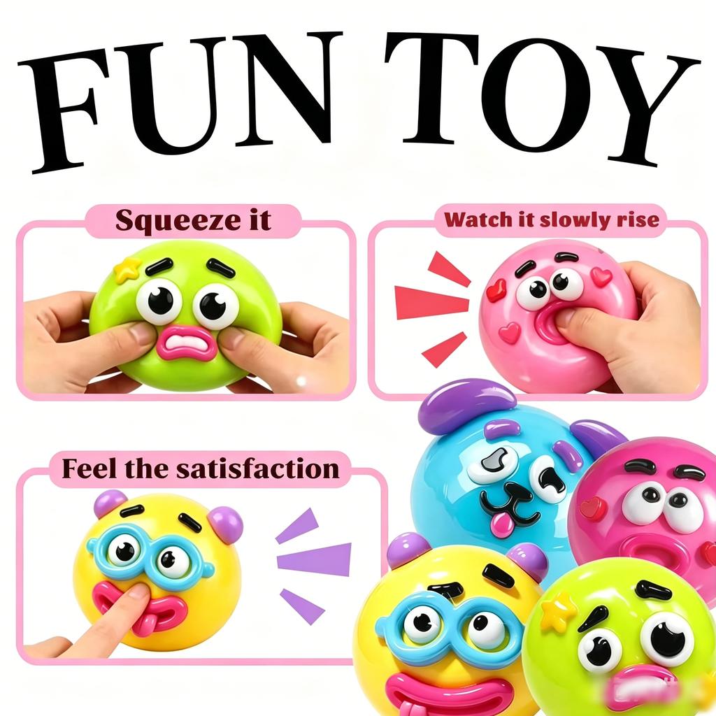 Squishy Fidget Squeeze Toys Dog Face Swap Soft Moldable Cute Slow Rising Relaxing Sensory Home Office Play Adults Creative Gifts