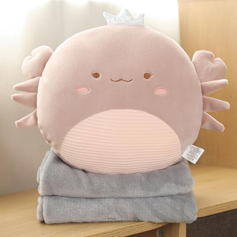 58Cm Squishy Crab Plush Pillow Hands Burner With Holes Underwater Animal Plushie Back Support Cushion Sofa Chair Decor Gift