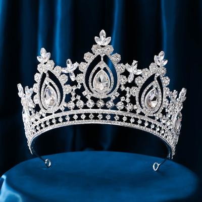 Crystal Brides Tiaras Crown Wedding Hairbands Royal Queen Evening Hair Jewelry Wedding Accessories