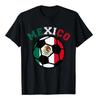 Mexico Soccer Football Flag Graphic Short Sleeve T-Shirt Breathable Cotton Tee for Men