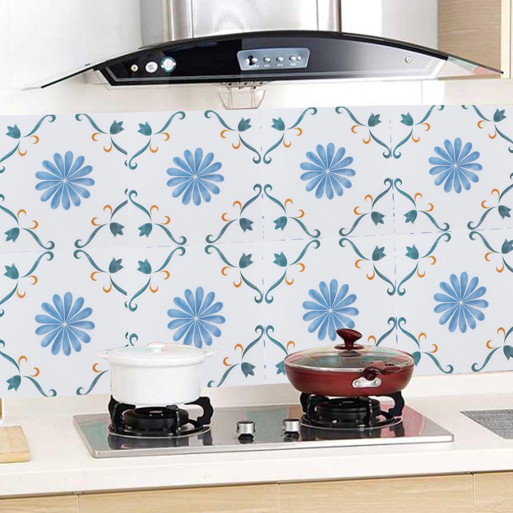 10Pcs Non‑Slip Waterproof Decorative Wallpaper Wall Floor Sticker Home Decoration 20x20cm