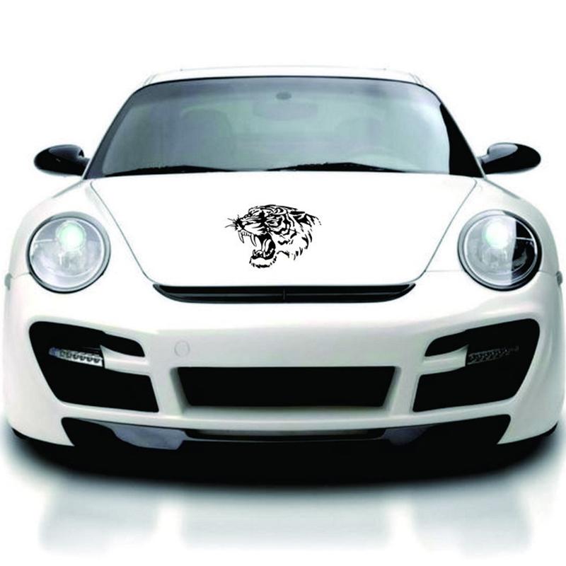 28X28Cm Powerful Tiger Head Motorcycle Vinyl Decal Car Sticker Personality