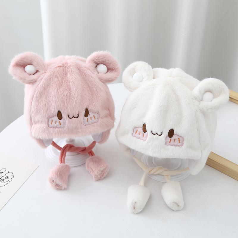 Baby hat winter cute super cute 5-24 months boy and girl baby plush hat winter warm children's ear hat