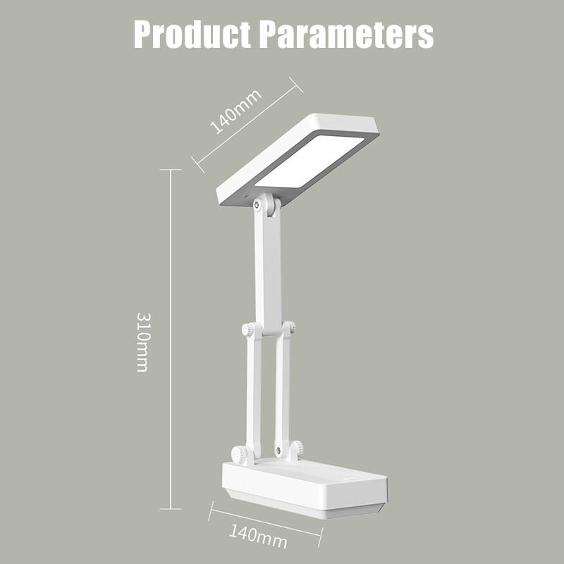 Foldable Table Lamp Portable LED Eye Protection Desk Lamp 3 Color Temperature Dimmable Bedside Night Light