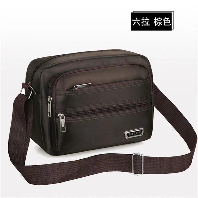 Business bag Men's and women's nylon collection wallet Canvas charging bag Cashier shoulder messenger bag Oxford cloth bag Korean version satchel bag
