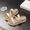Cool Slippers Women's Summer Wear 2025 New Thick-soled Beach Sandals Lazy Casual Stepping On Shit
