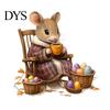 Creative Soft Decoration Gifts Mouse Wall Stickers, Waterproof PVC Autumn Retro Fairy Tale Decals, Removable Peel Versatile Home Embellishments