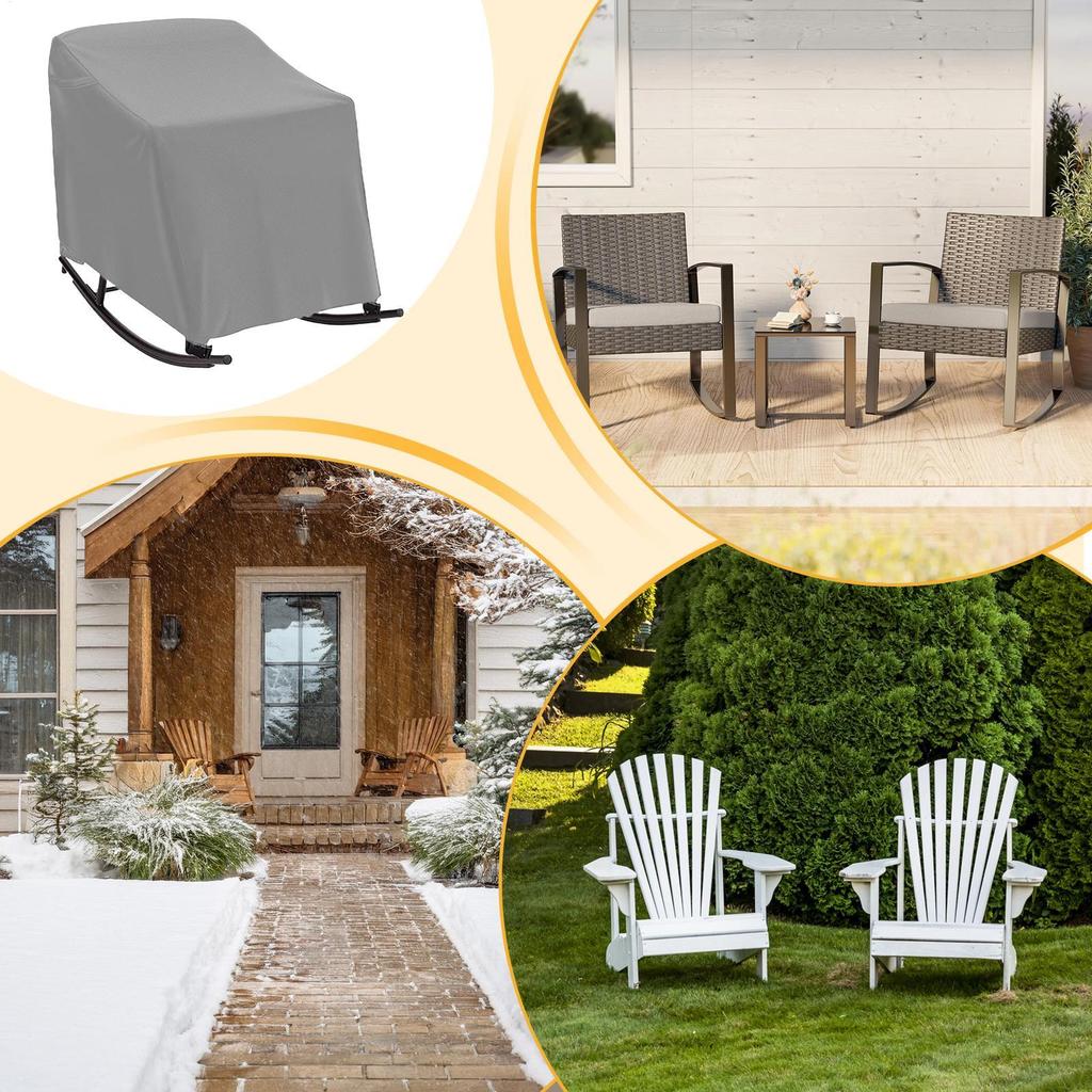 Rocking Chair Cover Windproof Adjustable Recliner Cover Non-Slip For Garden Yard Farm Lawn Courtyards Balcony