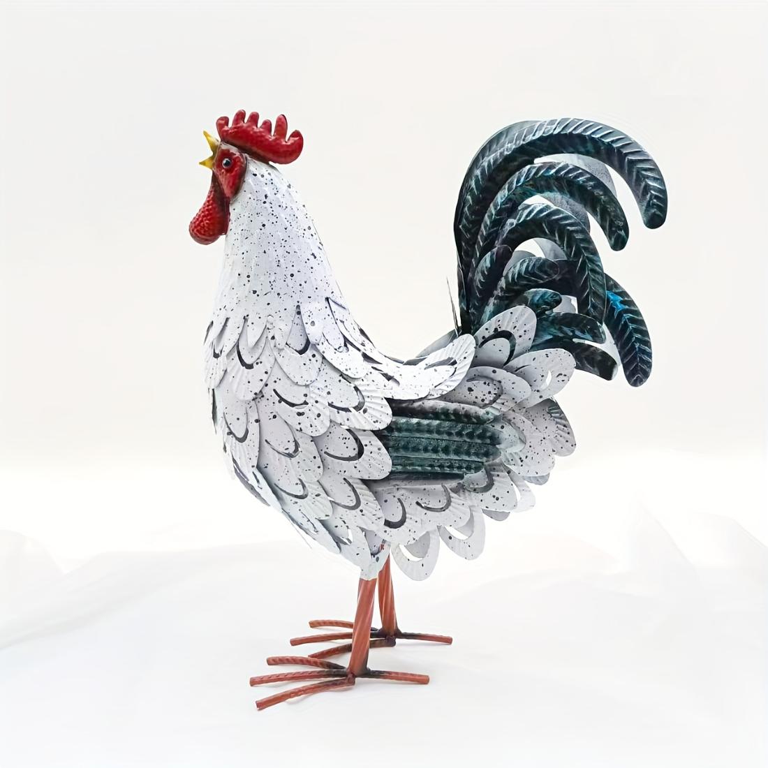 

Outdoor Iron Rooster Figurine Ornament, Creative Animal Decor For Yard Lawn Patio Garden Landscape Decoration
