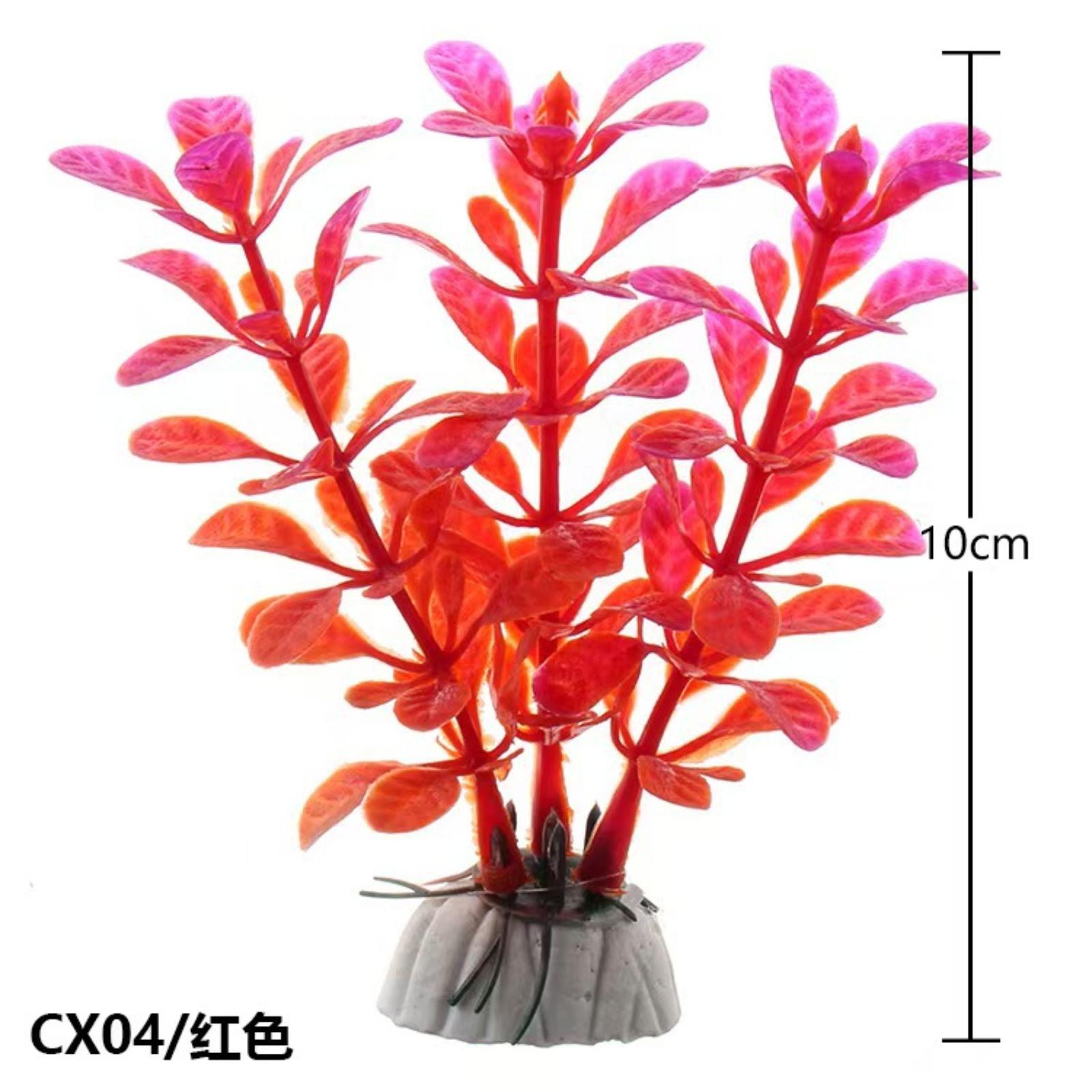 

Aquarium Decor: Artificial Aquatic Plants, Small-Sized Artificial Aquatic Plants, Plastic Aquatic Plant Ornaments One Size красный