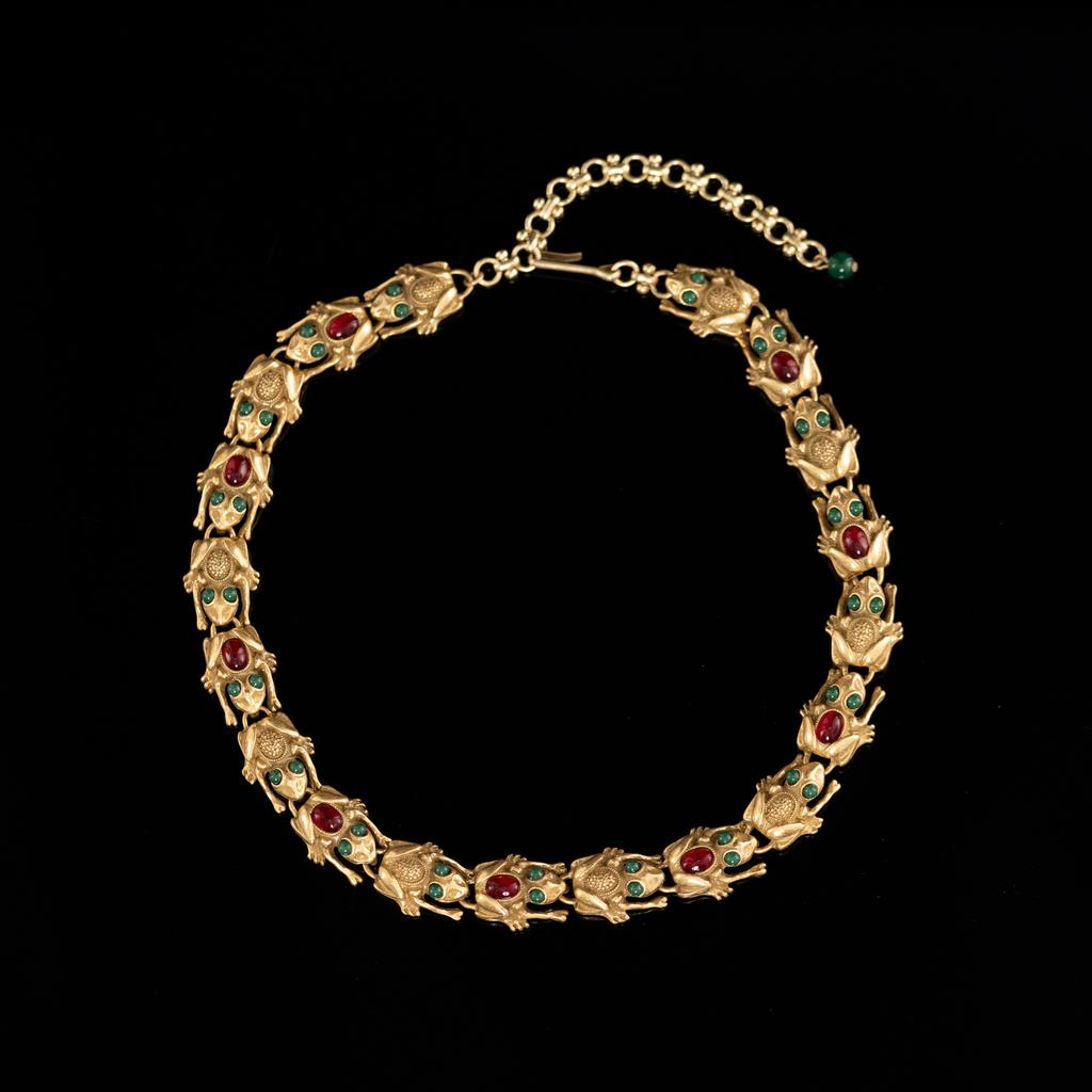 Direktlieferung Mittelalterlicher Vintage Schmuck Nischen Design Französische Retro Schlüsselbein Kette Halskette Halskette Neu