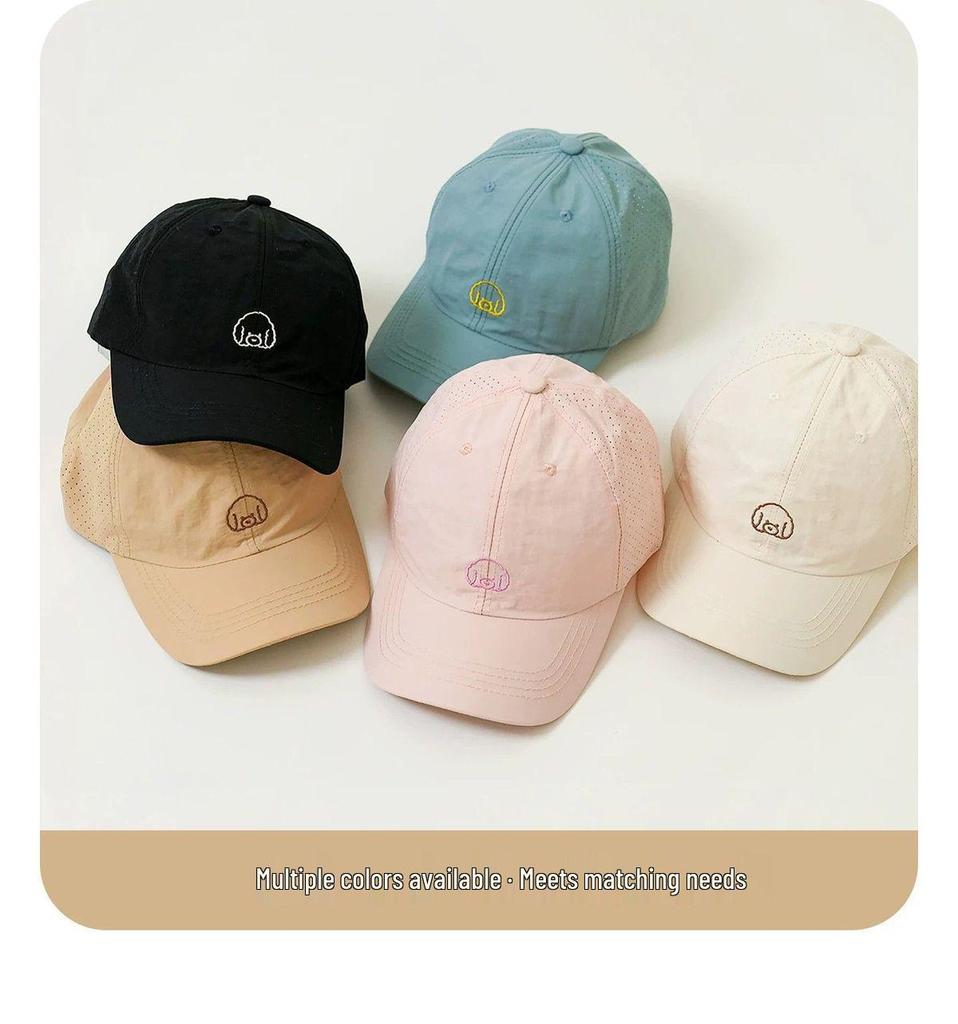 Kids' Quick-Dry Baseball Cap with Sun Protection - Thin Duckbill Hat for Boys and Girls