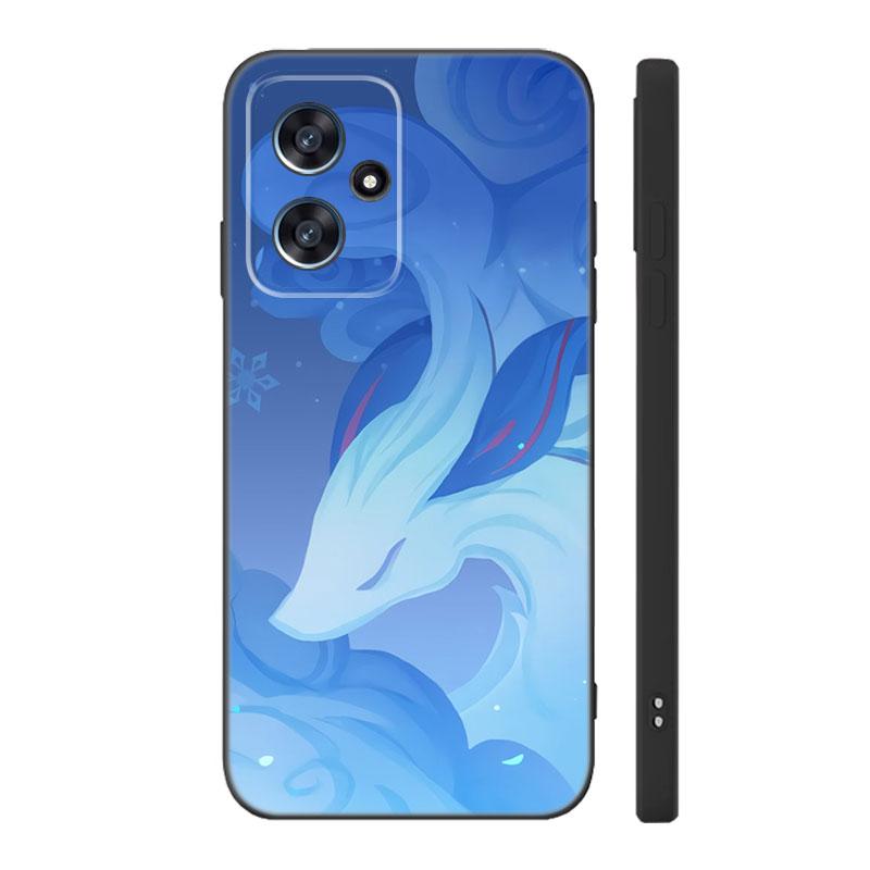 Genshin Impact Logo Black Silicone Phone Case For Xiaomi POCO X3 X4 NFC F3 F4 GT F5 M3 M4 M6 X5 X6 Pro 5G C55 C65 M5