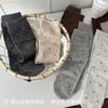Retro floral socks women's autumn cotton socks trendy white medium tube socks with moral training shoes stacking socks autumn