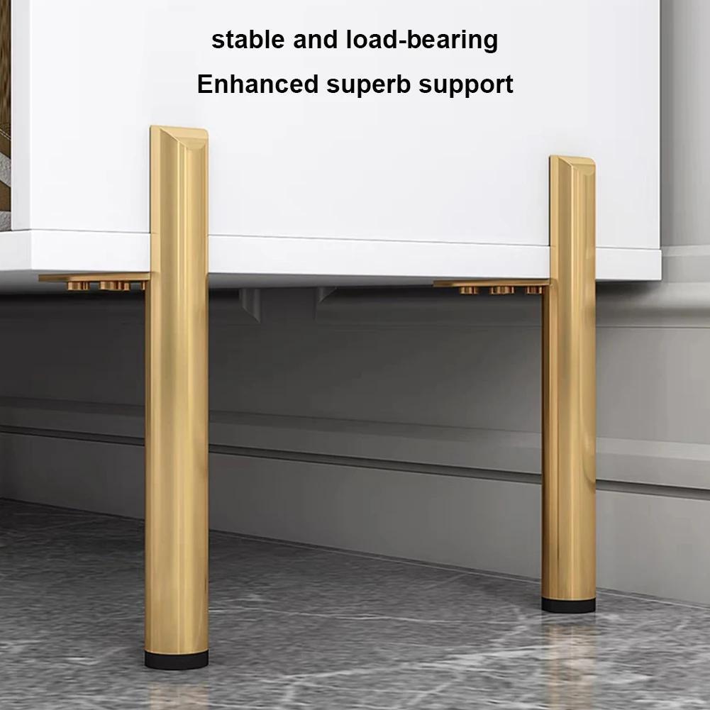 4 Stück Möbelfüße Metallmöbelstützfuß Schwerlastmöbelstützfüße Rund für Tische Sofas Couchtische Bücherregale