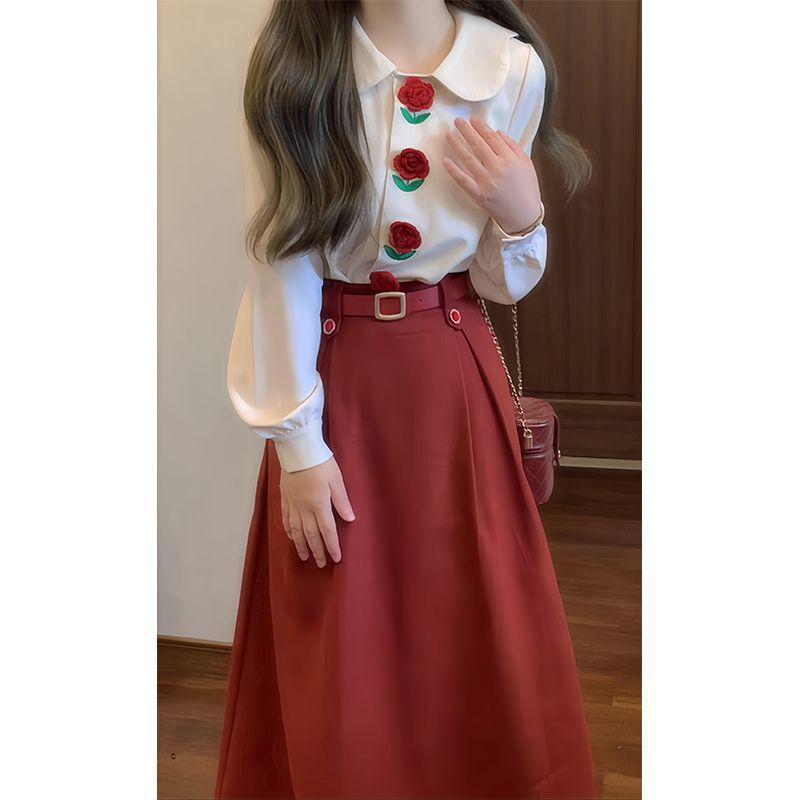 

2024 French Retro Salt-Style Women s Two-Piece Fall Suit M [Recommended for 100-110 lbs]