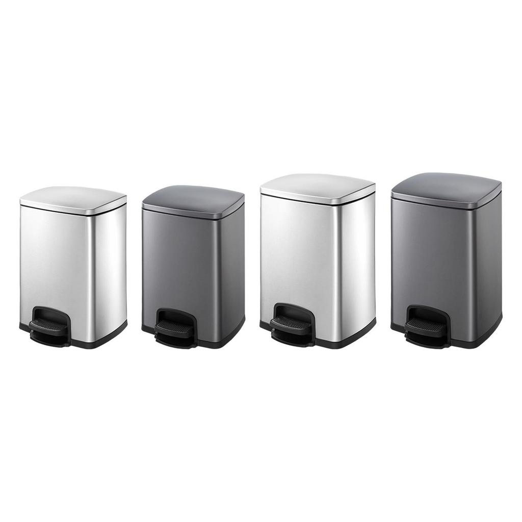 Foot Pedal Garbage Bin Kitchen Waste Basket Portable Removable Inner Bucket Step on Trash Can