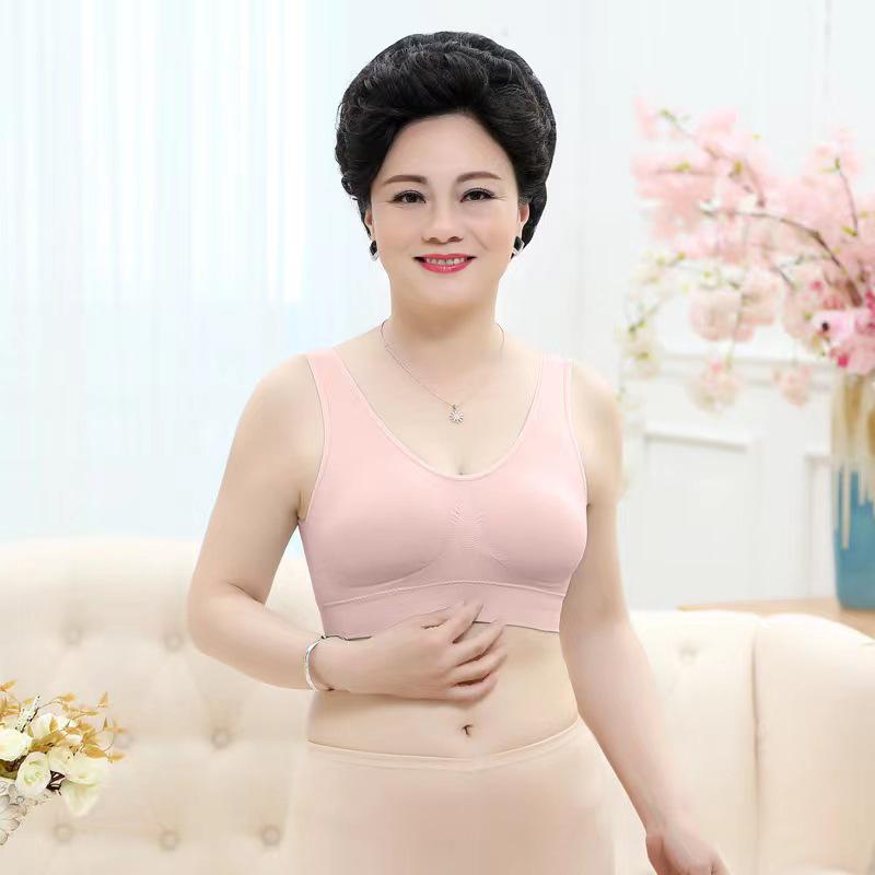 

Удобные хлопковые бюстгальтеры для женщин среднего возраста — без косточек, доступны большие размеры L (95-110 jin)