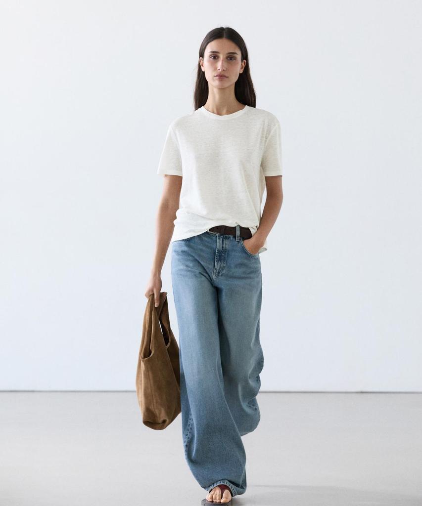 Masimodutti Linen Short Sleeve T-Shirt