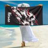 Custom Name Ultra-Soft Beach Towel with Soccer Theme,Ideal for Pool - Camping, Diving - Perfect Travel Essential, Vibrant Beach Towel.