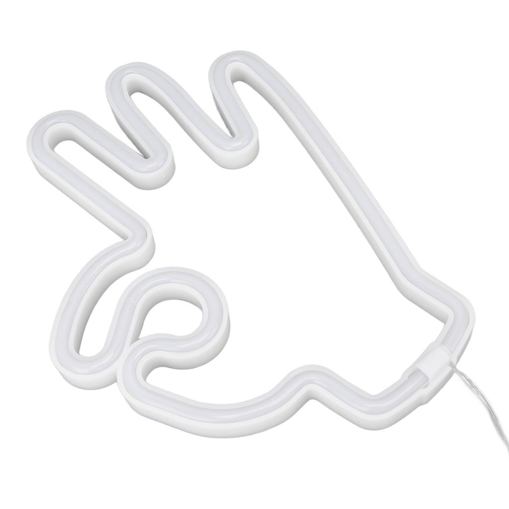 Hand Finger Neon Light OK Shaped LED Neon Sign Battery USB and Battery Powered Wall Decor Light for Home Bedroom