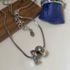 Retro Double-ring Necklace for Women - Collar Chain for High-end Formal Wear
