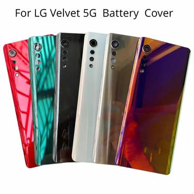 LM-G900 Back Glass Cover For LG Velvet 5G Back Door Replacement Hard Battery Rear Housing Cover With Lens