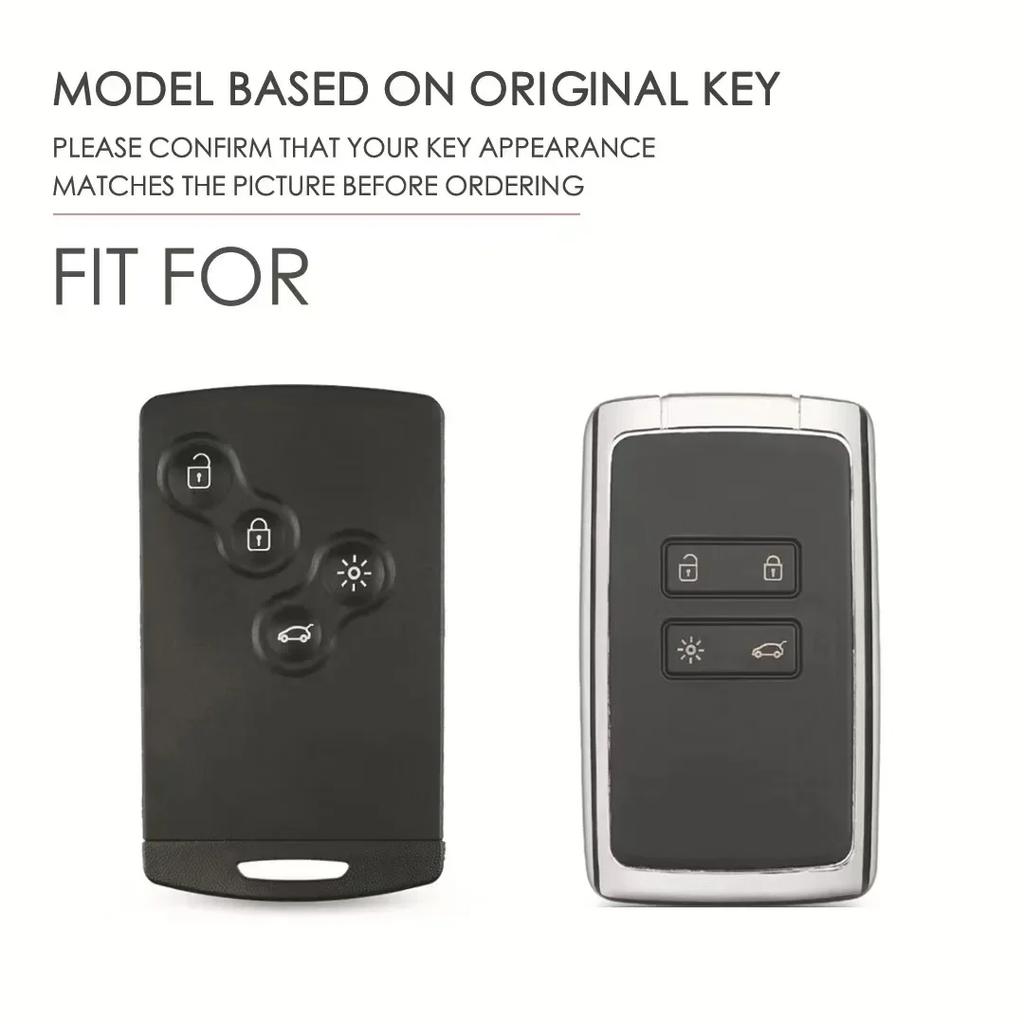 Leather Car Key Case Cover For Renault Duster Captur Clio Logan Megane RS 1 2 3 4 Koleos Scenic Nema Fluence Zoe Accessory