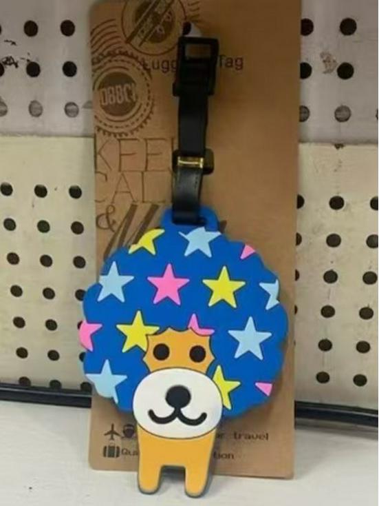 Etichetă moale din cauciuc pentru bagaje, cu desene animate: Bichon Maltez, Golden Retriever și Corgi