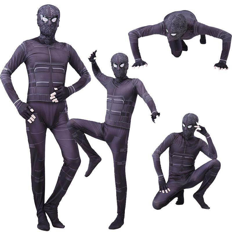 Spider-man Far From Home Stealth Suit Cosplay Costume Zentai Bodysuit With High Elasticity