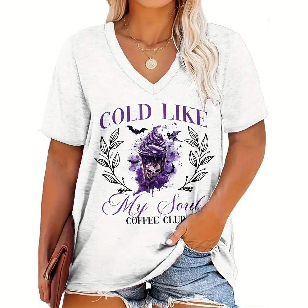 

Women s T-Shirts Vintage Music Print Clothing T-Shirts Short Sleeve V-Neck Casual Guitar Print Tops S