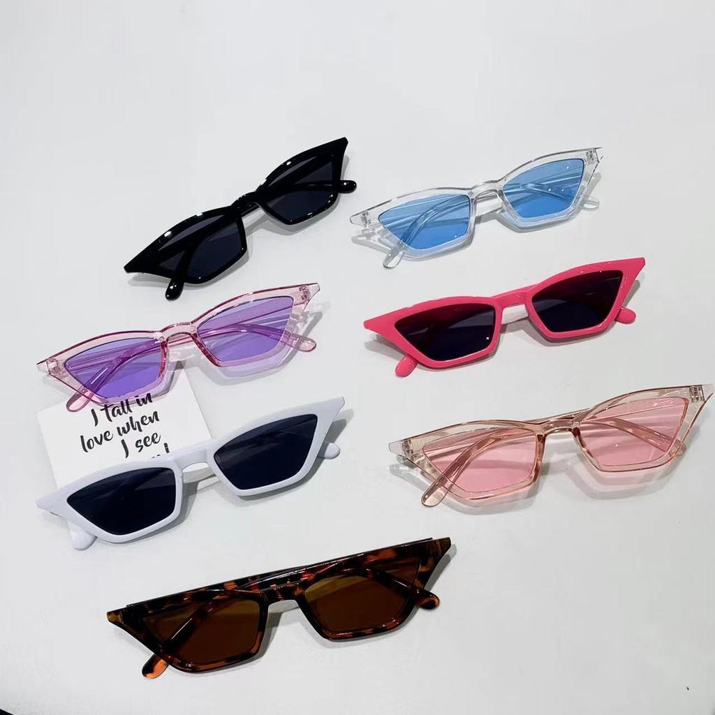 Cat's eye sunglasses men's and women's street photography retro sunglasses colorful trend versatile sun protection UV protection