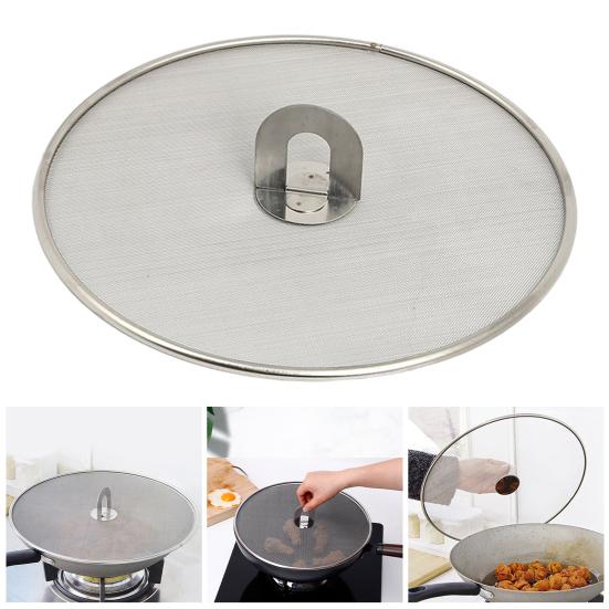 Anti-aging Fine Holes Splatter Baffle Guard Durable Frying Pan Oil Proofing Lid