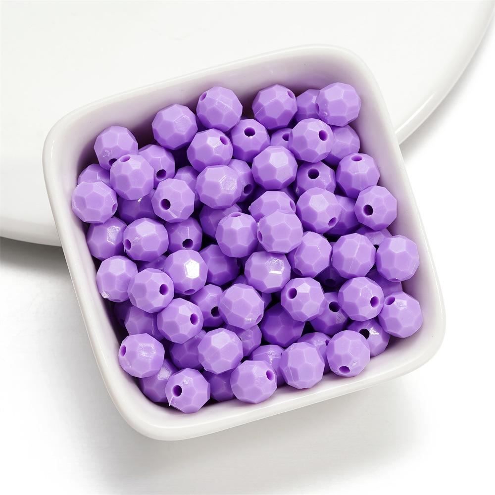 Acrylic Faceted Round Ball Beads for DIY Children's Bracelets and Necklaces