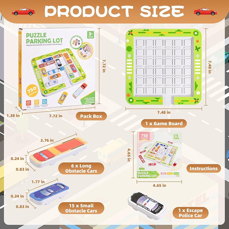 Magnetic Parking Maze Magnetic Parking Puzzler Magnetic Car Toy Travel Game Traffic Challenges Board Game Toys Montessori Toys