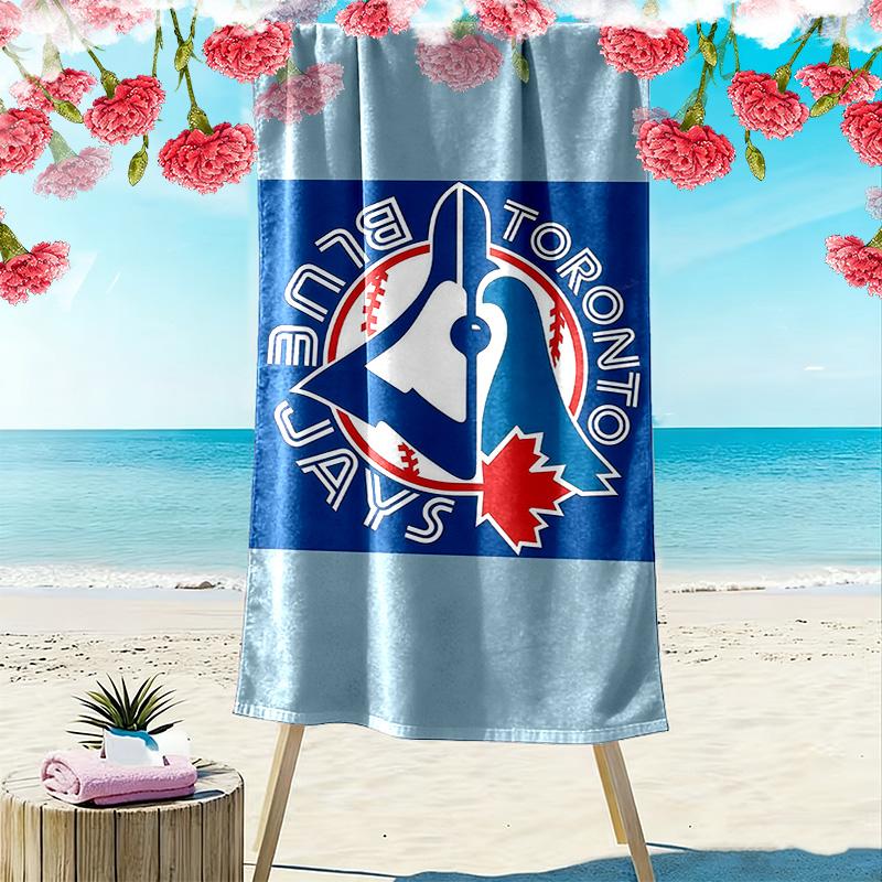 Toronto Blue Jays Druck Strandtuch, Großes Weiches Schnelltrocknendes Handtuch für Strand Camping Schwimmen