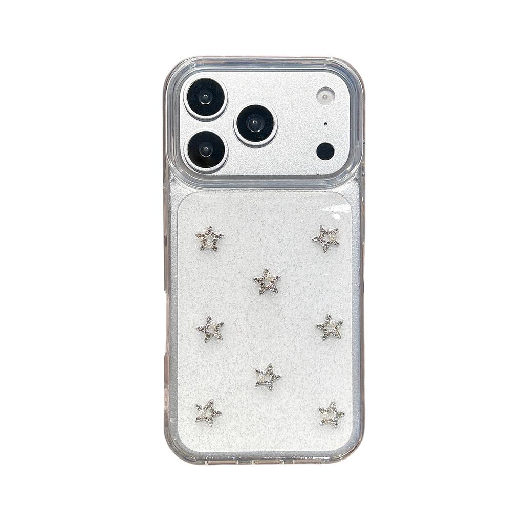 Epoxy flash diamond stars are suitable for Apple 17Promax mobile phone case IP16/15/14 light luxury 13 women's 12 fashion 11