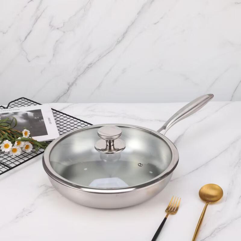 ZISIZ 3-Layer Stainless Steel Frying Pan