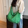 Women Quilted Crossbody Bag Casual Down Satchel Bag Fashion Shoulder Bag Solid Color Messenger Bag Versatile Slouchy Shopping Ba