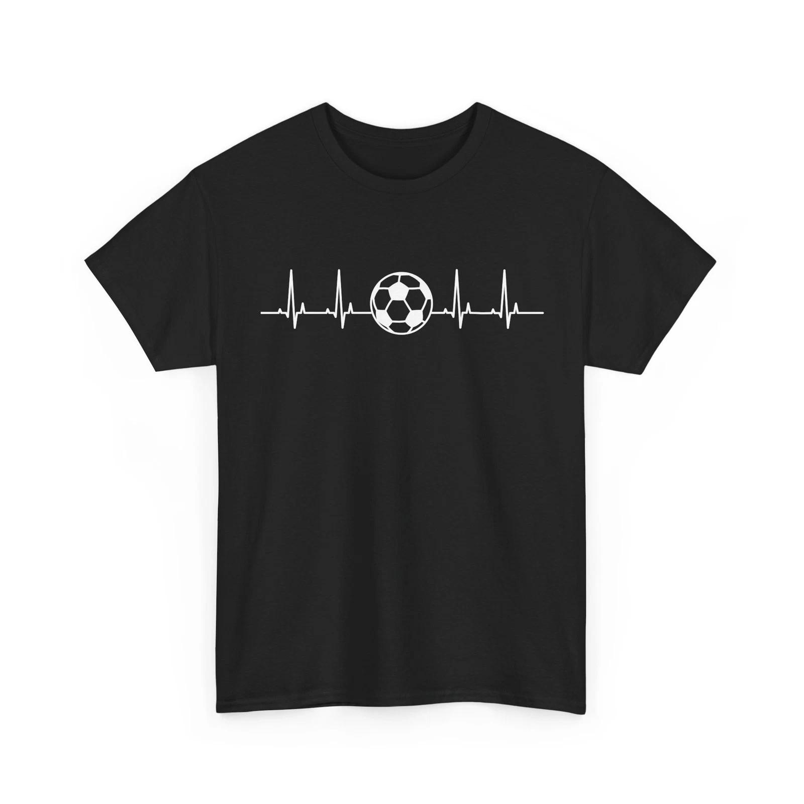 Soccer HeartbeaT shirt, Soccer Ball Sports Lovers Player Women Men Shirt S