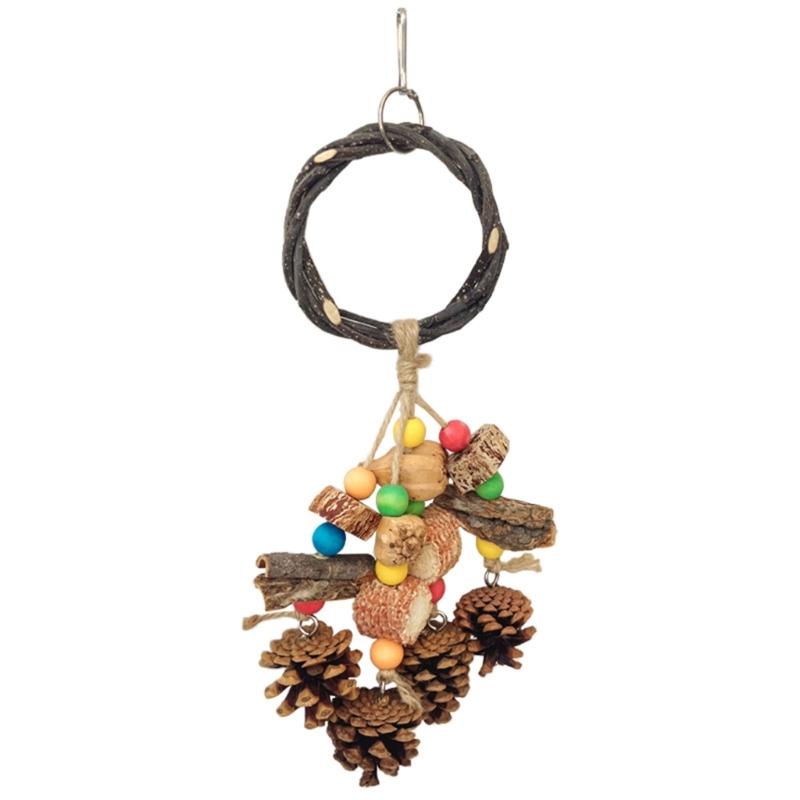 

Красочные деревянные бусины Игрушка-попугай с качелями для жевания, лазания и активности для маленьких птиц и интерактивной игры 1