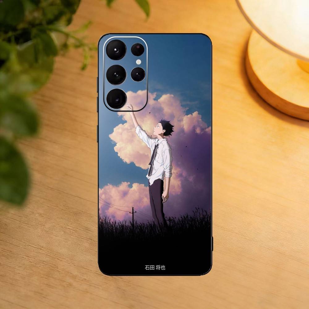 A Silent Voice Shoya Nishimiya Phone Case For Samsung S25,24,23,22,30,21,10,9,Ultra,Plus,Lite Soft Black Case