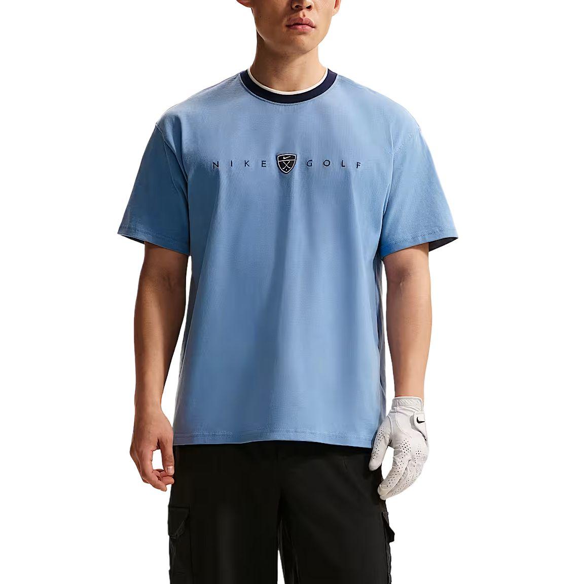 Nike Loose Fit Crew Neck Pullover Short Sleeve Golf Shirt Men tops IH2056-486 S