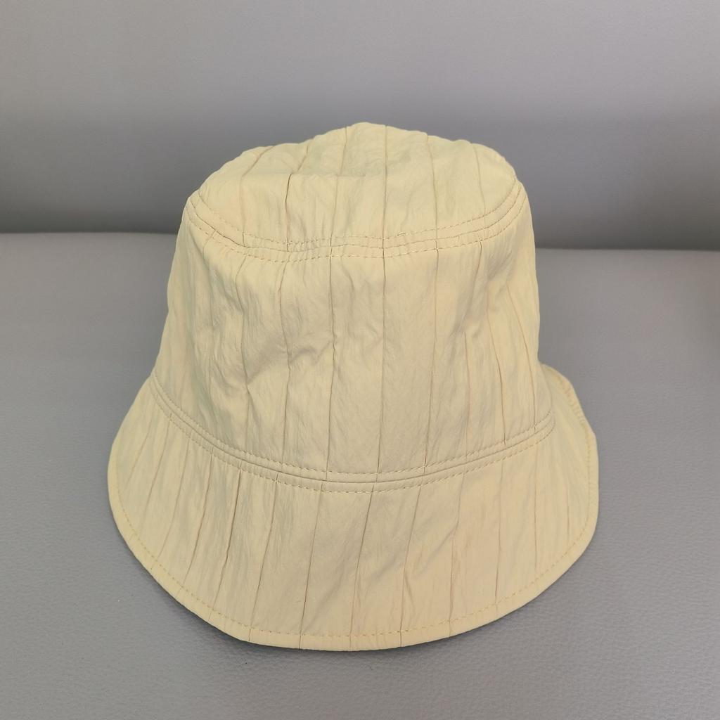 Hat women's spring summer casual drawstring foldable basin hat versatile fashion sunshade bucket hat thin