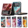 Orange Wassermelone Hülle für Samsung Galaxy Z Flip4 Flip3 5G PC Harte Handyhülle Z Flip 4 3 Schwarz Zflip4 Zflip3 Cover