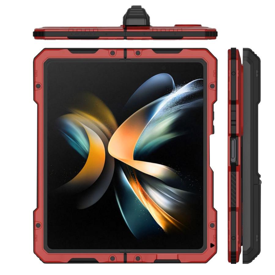 

Screw Bumper Aluminum Metal Case for Samsung Z Fold 7 6 5 4 Heavy Duty Anti-fall Shockproof PET Screen Protector Cover aluminum&Case & Holder&Galaxy Z Fold5 червоний