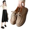 Retro Damen-Slipper mit dicker Sohle, rutschfest, lässig, Herbst 2025, neu, runde Spitze, schlicht, zum Schnüren, Einzelne Schuhe