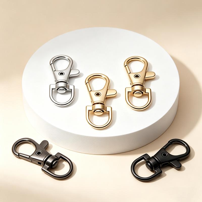 Zinc Alloy Fish Mouth Buckle for Dog Luggage, Shoulder Straps, Keychains, and Webbing.
