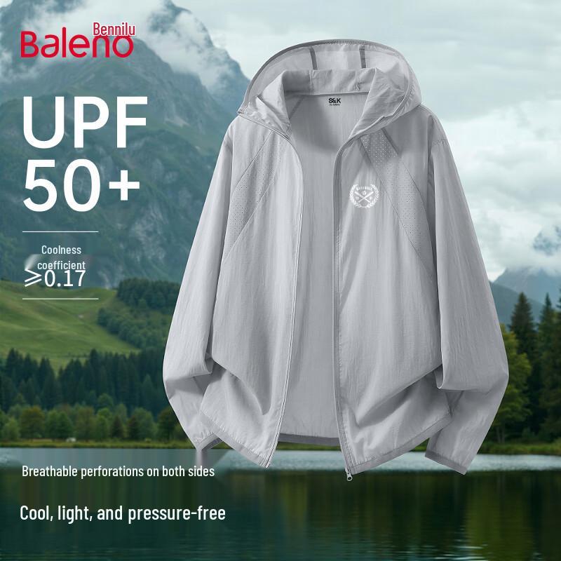 Baleno Men s UPF50+ Cooling Sun Protection Hooded Jacket 3XL