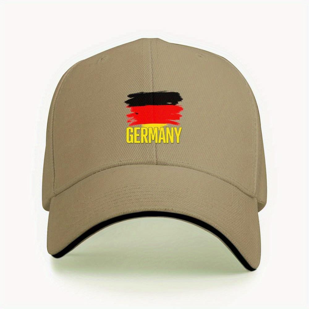 Germany Flag Brush Stroke Baseball Cap Polyester Adjustable Sporty Outdoor Adult Cap
